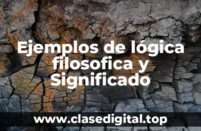 Ejemplos de lógica filosofica y Significado