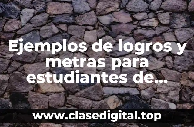 Ejemplos de logros y metras para estudiantes de universidad