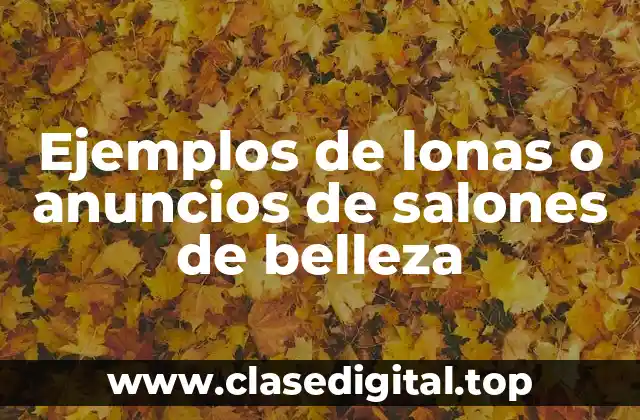 Ejemplos de lonas o anuncios de salones de belleza