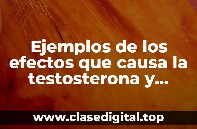 Ejemplos de los efectos que causa la testosterona y Significado