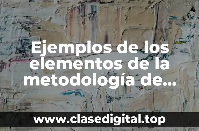 Ejemplos de los elementos de la metodología de PMBOK