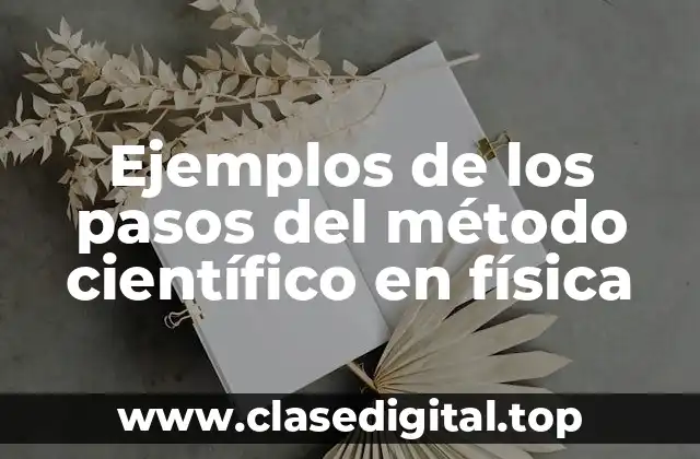 Ejemplos de los pasos del método científico en física