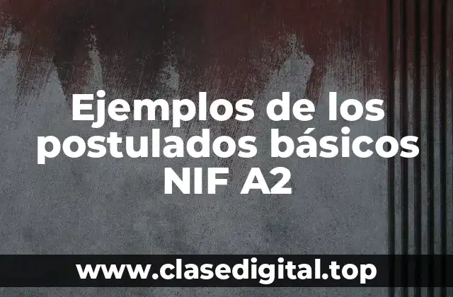 Ejemplos de los postulados básicos NIF A2