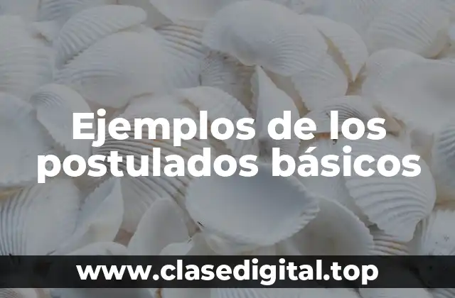 Ejemplos de los postulados básicos