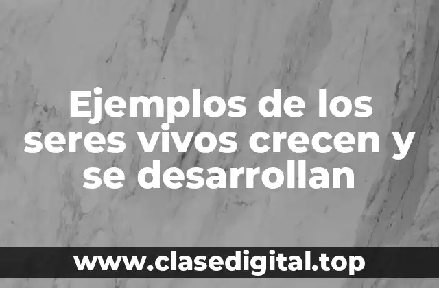 Ejemplos de los seres vivos crecen y se desarrollan