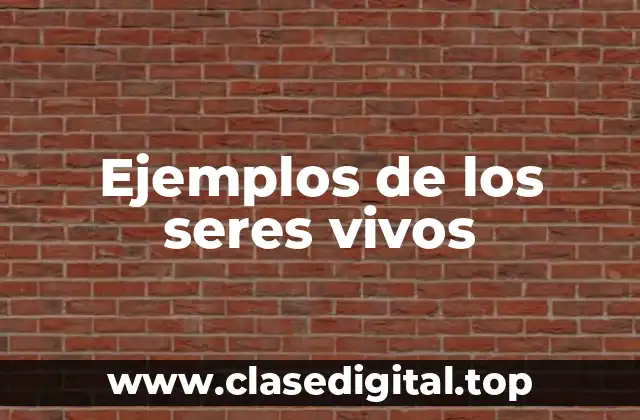 Ejemplos de los seres vivos