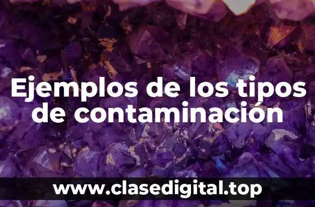 Ejemplos de los tipos de contaminación