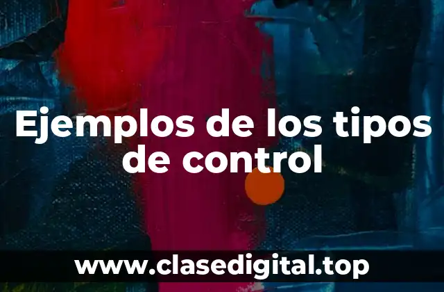 Ejemplos de los tipos de control