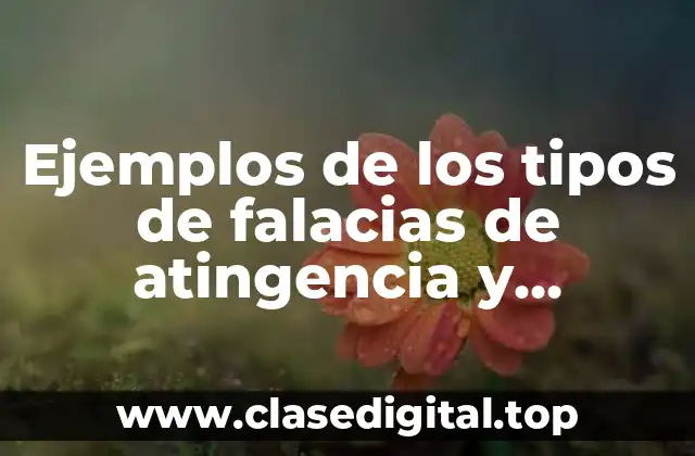 Ejemplos de los tipos de falacias de atingencia y Significado