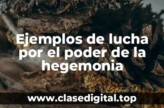 Ejemplos de lucha por el poder de la hegemonia