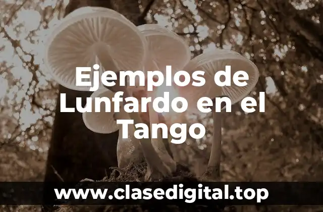 Ejemplos de Lunfardo en el Tango