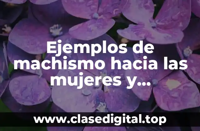 Ejemplos de machismo hacia las mujeres y Significado