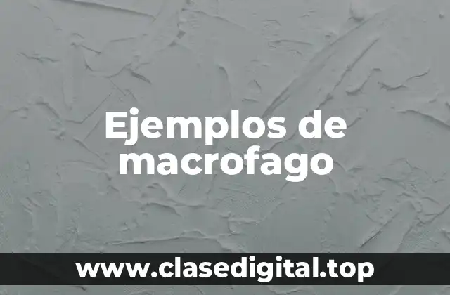 Ejemplos de macrofago