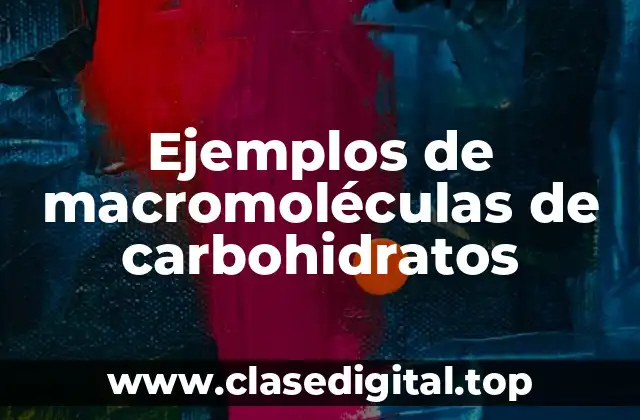 Ejemplos de macromoléculas de carbohidratos