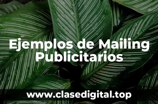 Ejemplos de Mailing Publicitarios