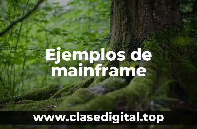 Ejemplos de mainframe