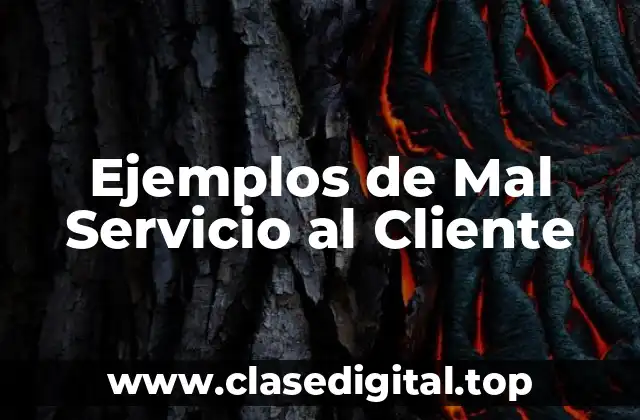 Ejemplos de Mal Servicio al Cliente