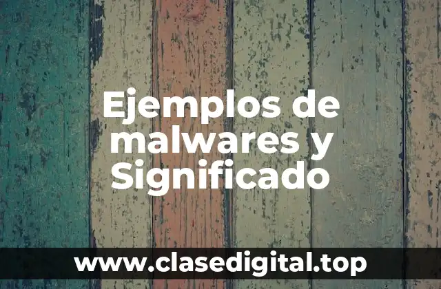 Ejemplos de malwares y Significado