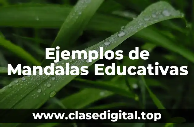 Ejemplos de Mandalas Educativas