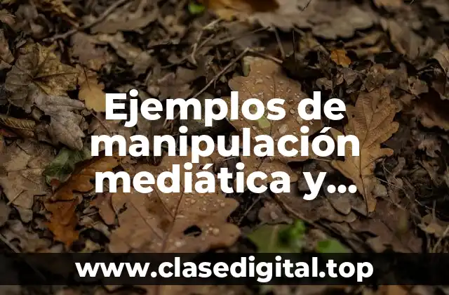 Ejemplos de manipulación mediática y Significado