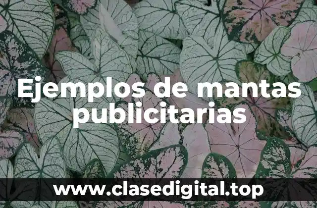 Ejemplos de mantas publicitarias