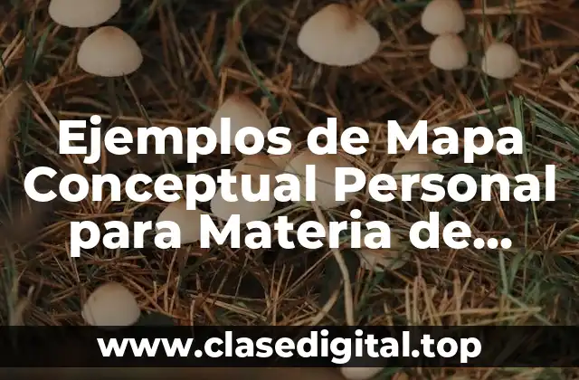 Ejemplos de Mapa Conceptual Personal para Materia de Ingles