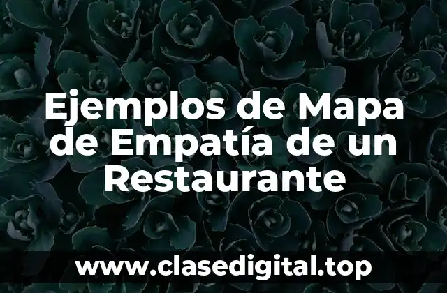 Ejemplos de Mapa de Empatía de un Restaurante