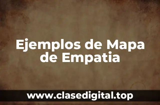 Ejemplos de Mapa de Empatia