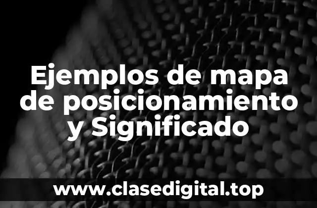 Ejemplos de mapas de posicionamiento