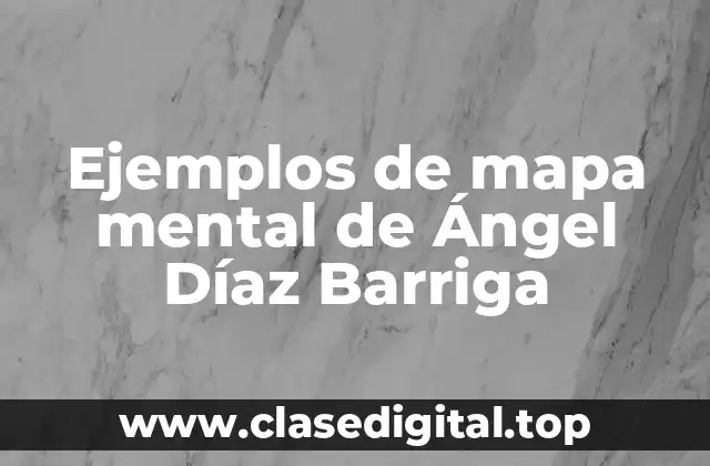 Ejemplos de mapa mental de Ángel Díaz Barriga