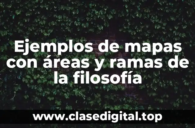 Ejemplos de mapas con áreas y ramas de la filosofía