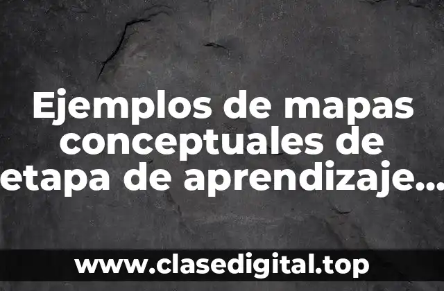 Ejemplos de mapas conceptuales de etapa de aprendizaje significativo