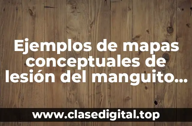 Ejemplos de mapas conceptuales de lesión del manguito rotador