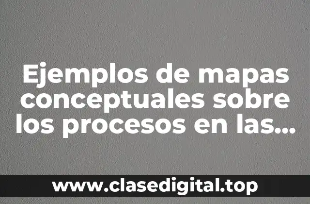 Ejemplos de mapas conceptuales sobre los procesos en las empresas