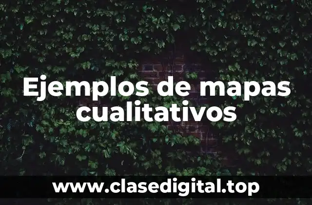 Ejemplos de mapas cualitativos