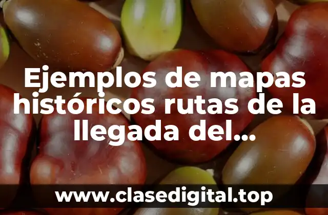 Ejemplos de mapas históricos rutas de la llegada del sarampion