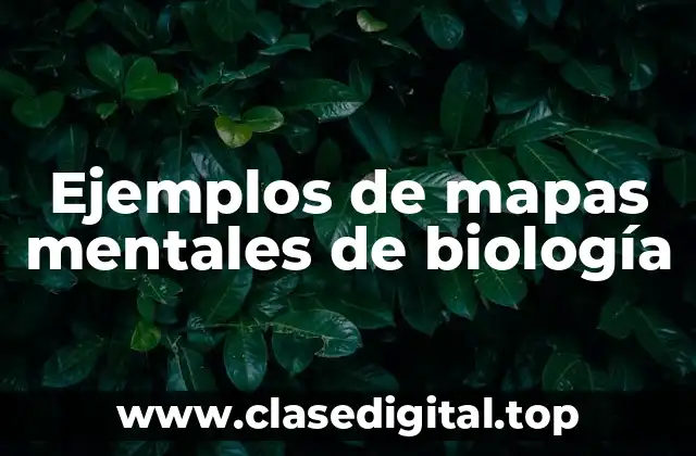 Ejemplos de mapas mentales de biología