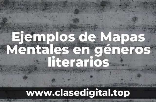 Ejemplos de Mapas Mentales en géneros literarios