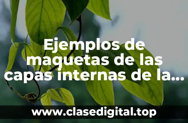 Ejemplos de maquetas de las capas internas de la tierra y Significado