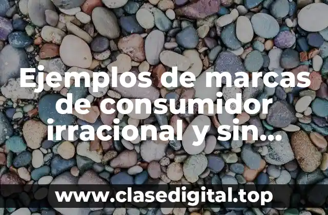 Ejemplos de marcas de consumidor irracional y sin complejo y Significado