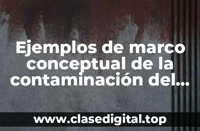 Ejemplos de marco conceptual de la contaminación del río