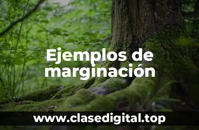 Ejemplos de marginación