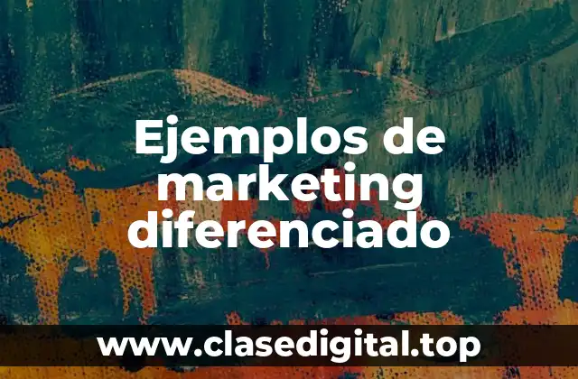 Ejemplos de marketing diferenciado