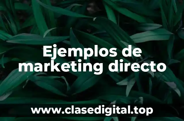Ejemplos de marketing directo