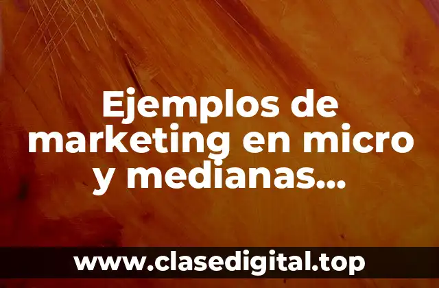 Ejemplos de marketing en micro y medianas empresas en México