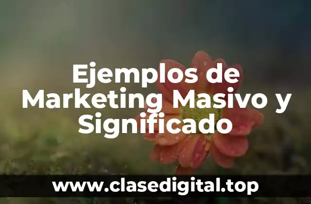 Ejemplos de Marketing Masivo