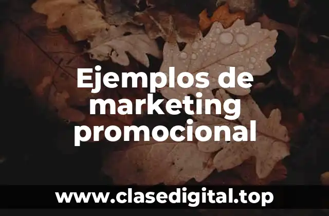 Ejemplos de marketing promocional