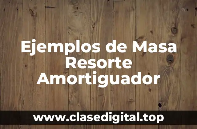 Ejemplos de Masa Resorte Amortiguador