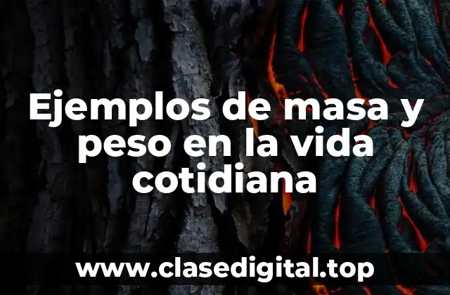 Ejemplos de masa y peso