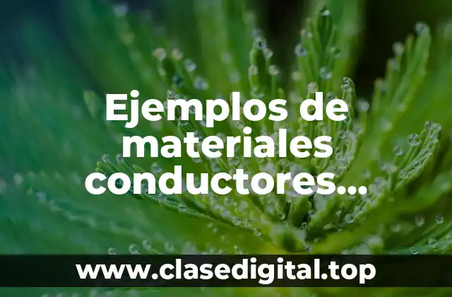 Ejemplos de materiales conductores térmicos